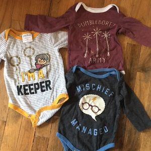 Harry Potter 6-9 month 3 Piece Onesie Set